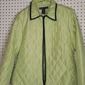 𝅺SILKLAND 100% silk quilted jacket size large great condition